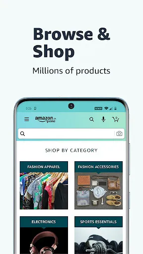 Capturas de pantalla de Amazon India Shop, Pay, miniTV