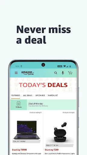 Capturas de pantalla de Amazon India Shop, Pay, miniTV