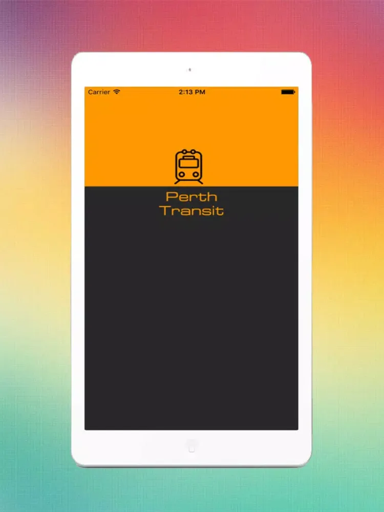 Tangkapan layar Perth Transit Planner iPad 