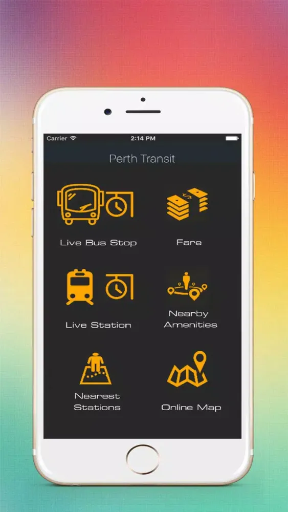 Tangkapan layar Perth Transit Planner