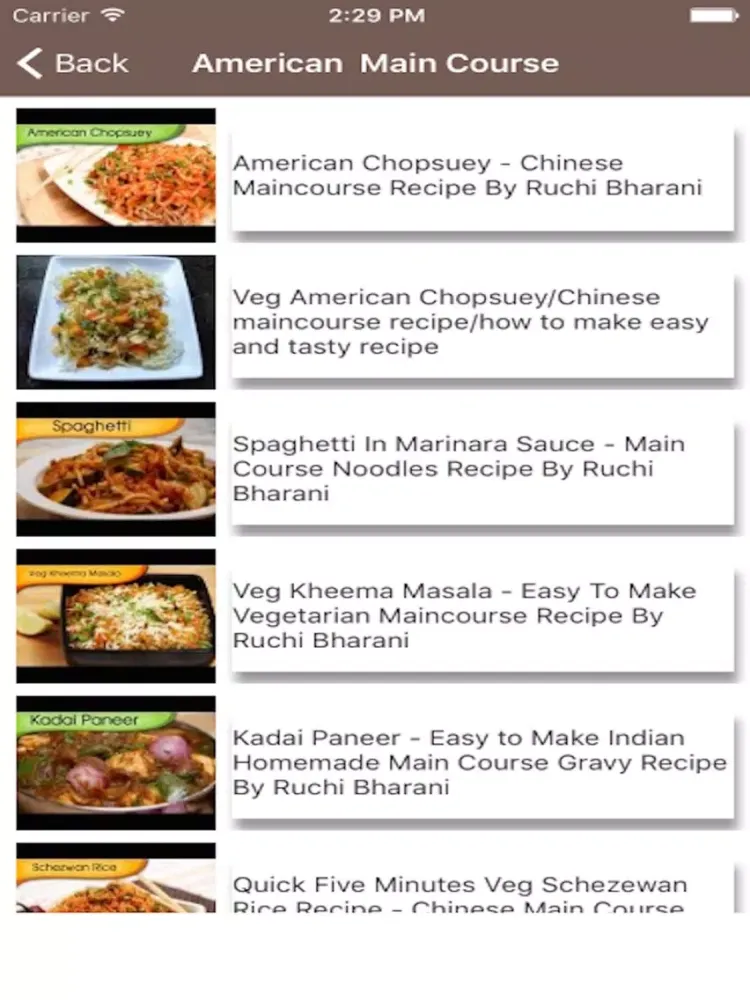 Video Recipes iPad  Screenshots