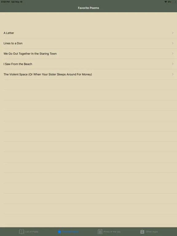 Capturas de pantalla de Poems - Poetry in English iPad 
