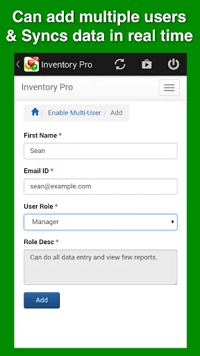 Captures d'écran de Inventory, expense tracking an