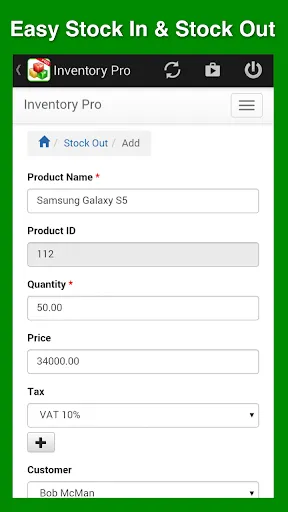 Captures d'écran de Inventory, expense tracking an