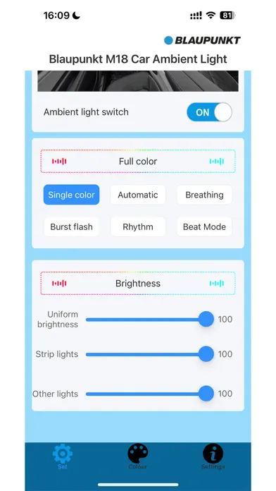Zrzuty ekranu Blaupunkt M18 Ambient Lights