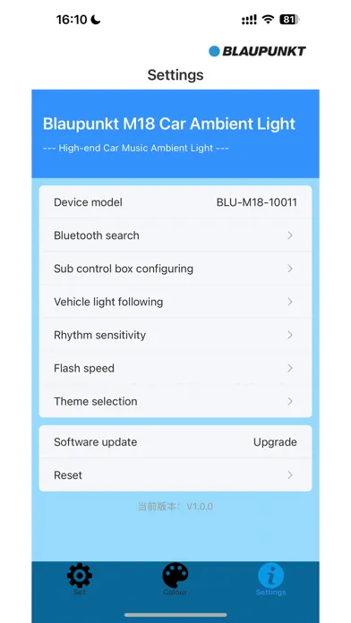 Zrzuty ekranu Blaupunkt M18 Ambient Lights
