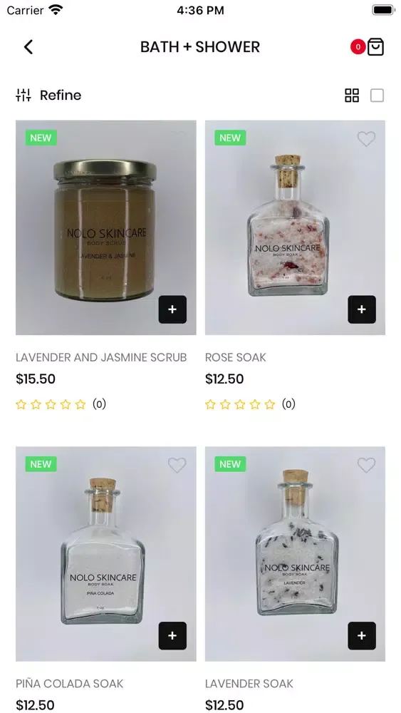 Tangkapan skrin Nolo Skincare
