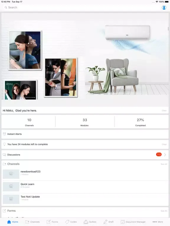 Tangkapan layar Bsharp Corp iPad 