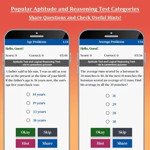Capturas de pantalla de Aptitude & Reasoning Exam Prep