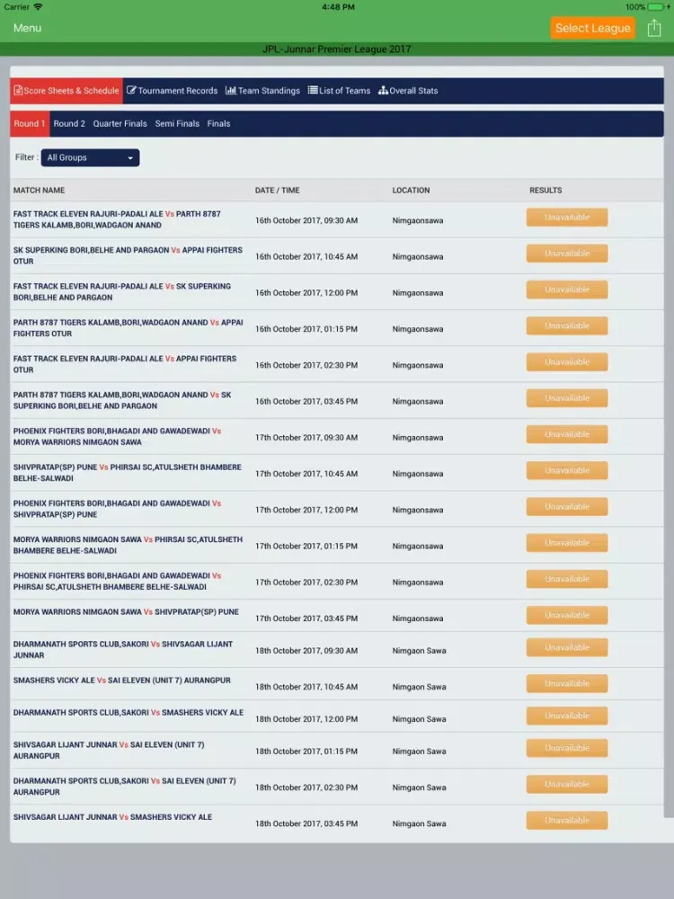 تصاویر Junnar Premier League - JPL iPad 