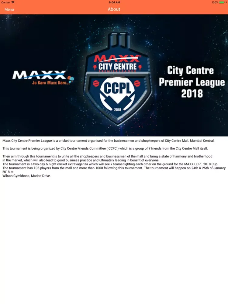 MAXX City Center PremierLeague iPad  スクリーンショット