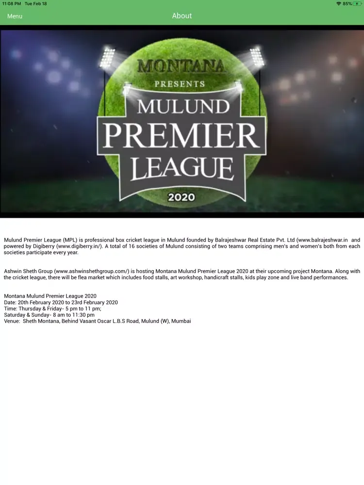 Mulund Premier League - MPL iPad 應用截圖