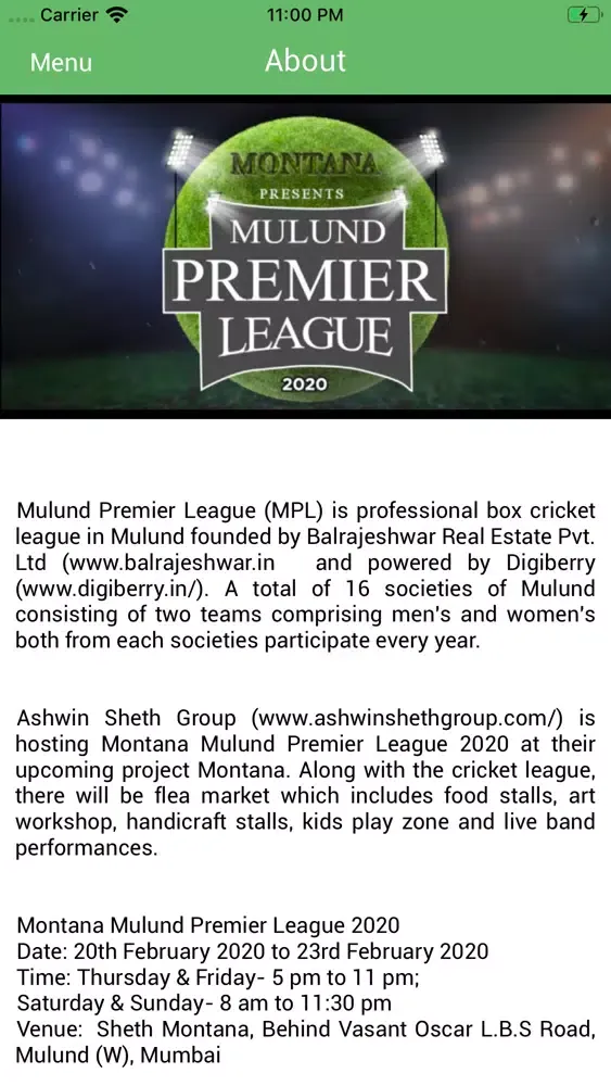 Mulund Premier League - MPL應用截圖