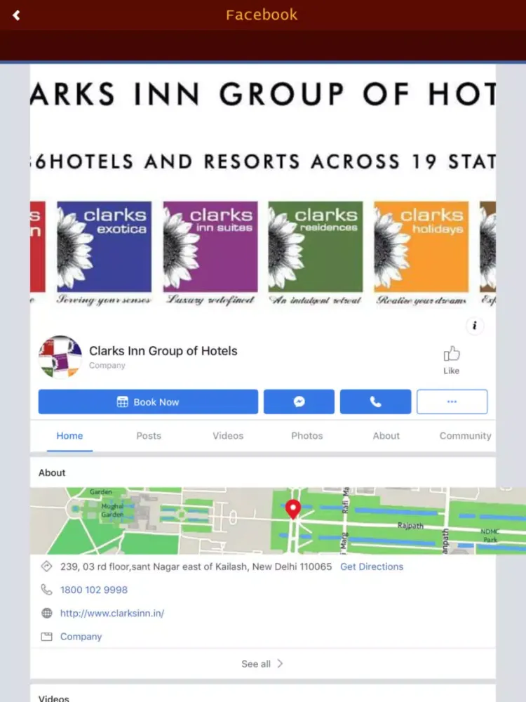 Capturas de tela do Clarks Inn Group of Hotels iPad 