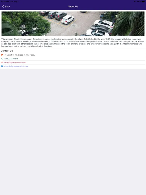 Zrzuty ekranu Vijayanagara Club iPad 