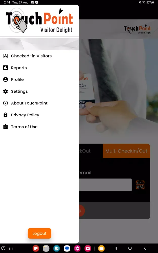 TouchPoint Self Check-In Ekran Görüntüleri
