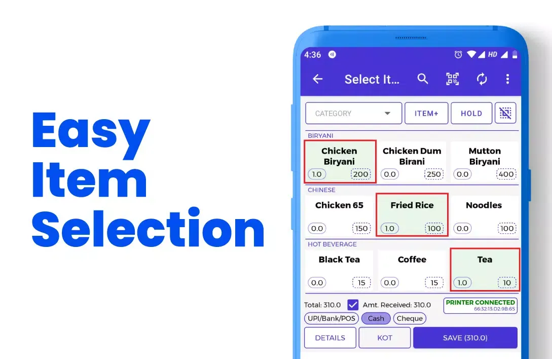 EZO Billing Machine, Inventory Screenshots
