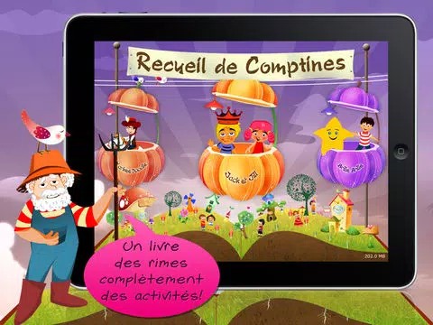 Capturas de tela do Recueil de Comptines iPad 