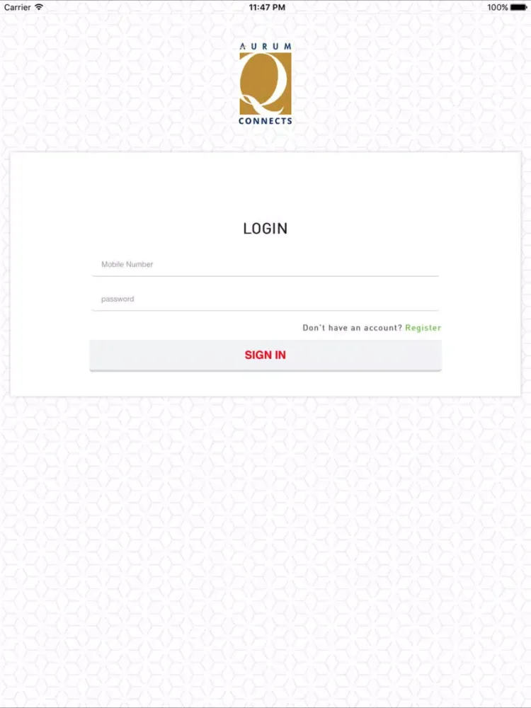 Tangkapan skrin Q Connects iPad 