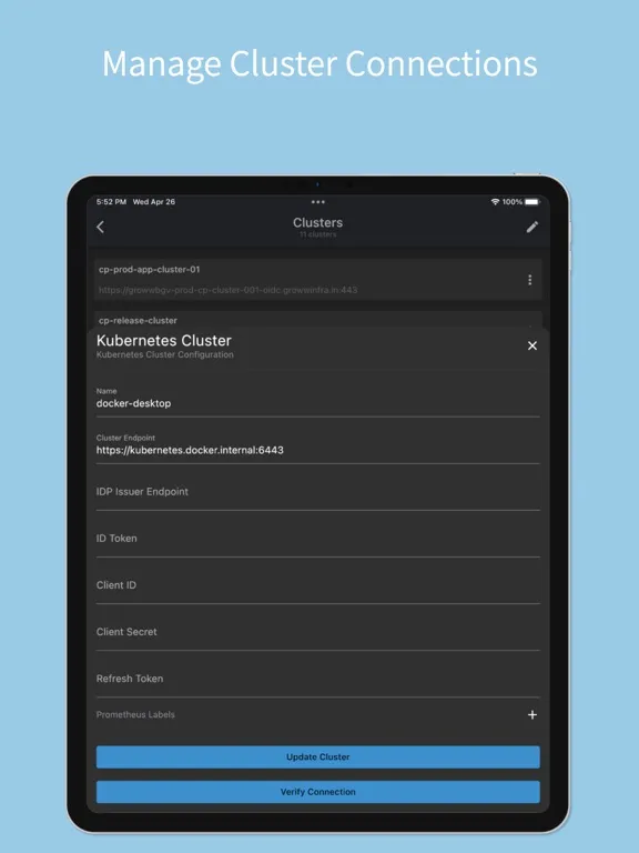 My Infra Manager iPad  Screenshots