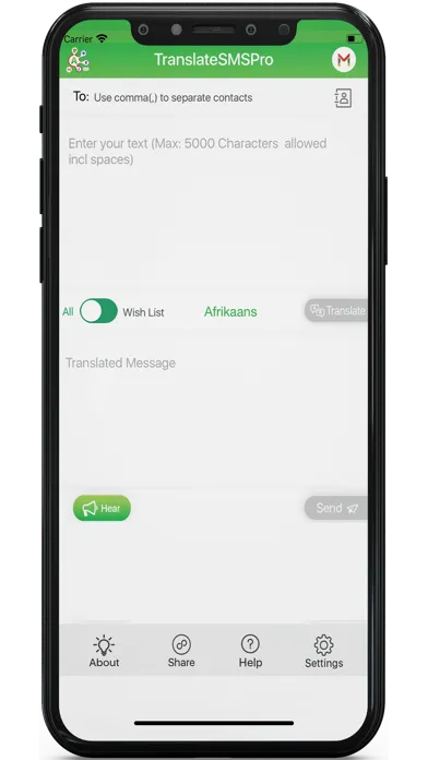 Translate SMS Pro Screenshots