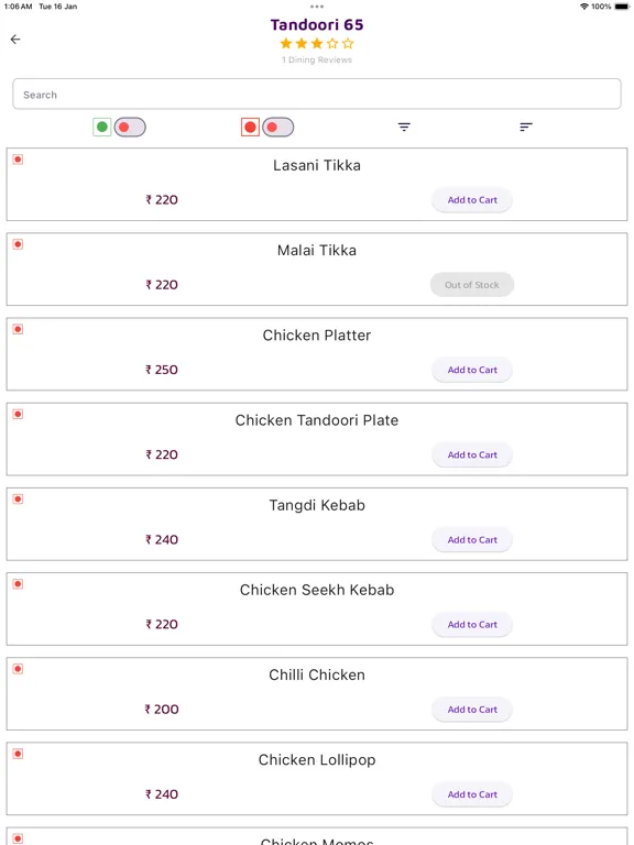 Tangkapan layar Cravee: Ordering Made Easy iPad 