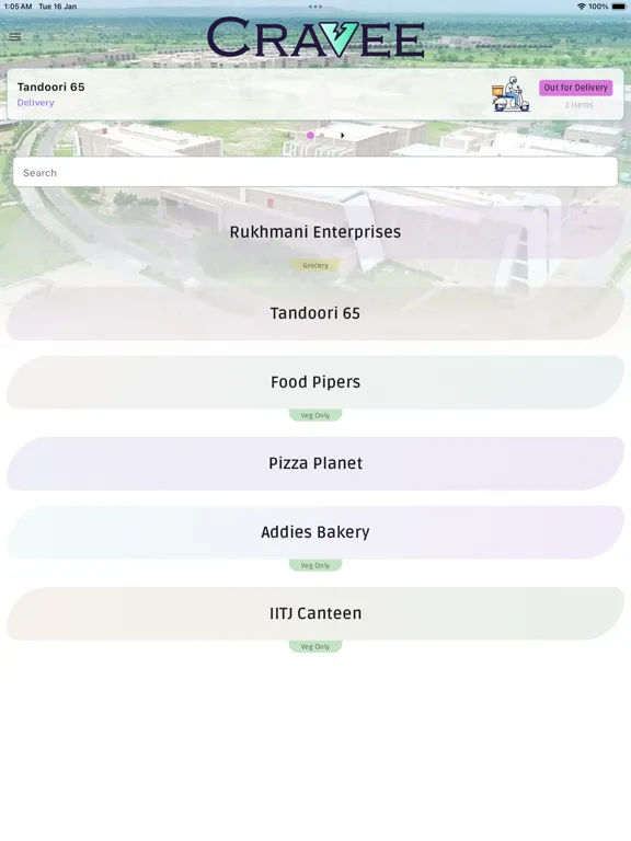 Tangkapan layar Cravee: Ordering Made Easy iPad 