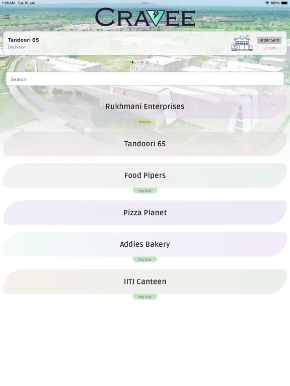 Tangkapan layar Cravee: Ordering Made Easy iPad 