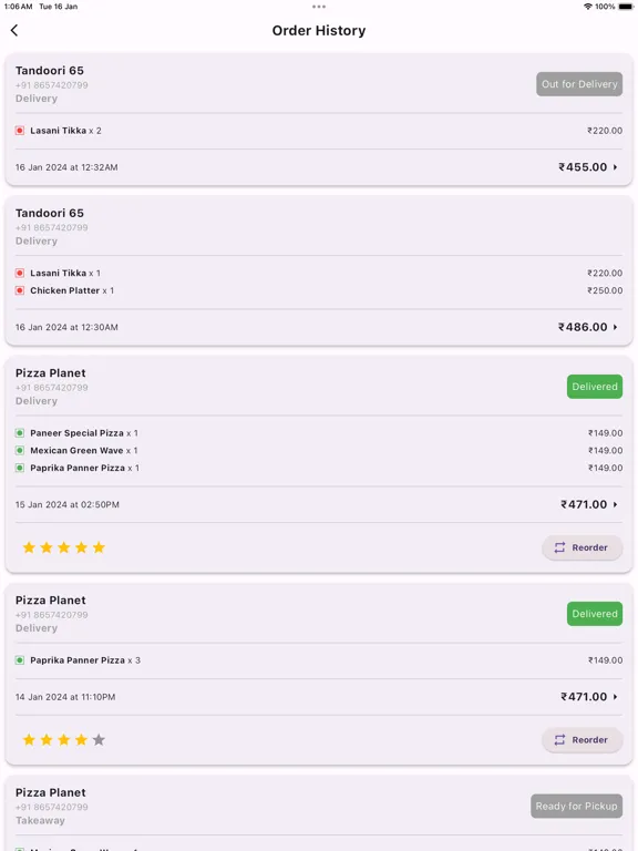Tangkapan layar Cravee: Ordering Made Easy iPad 