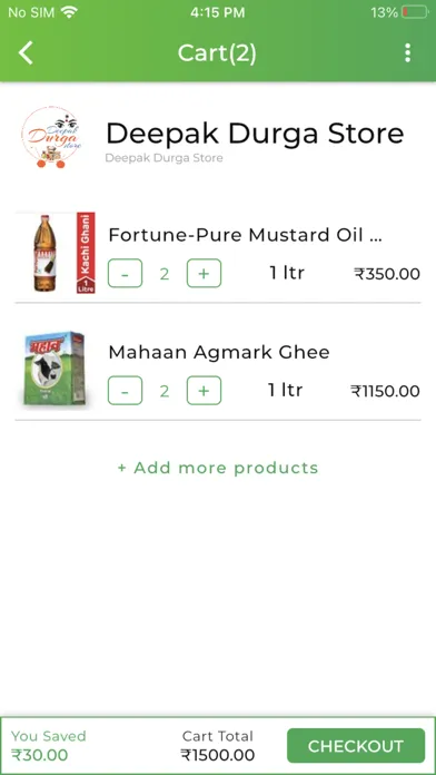 Deepak Durga - Online Grocery Screenshots