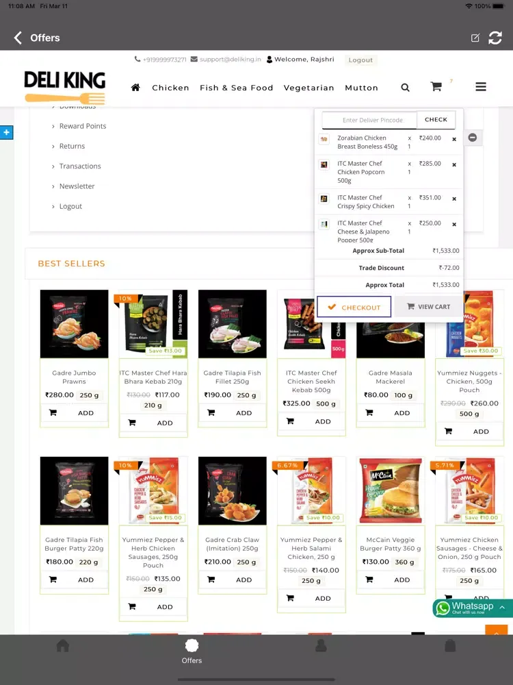 Deli King Online Store iPad 應用截圖
