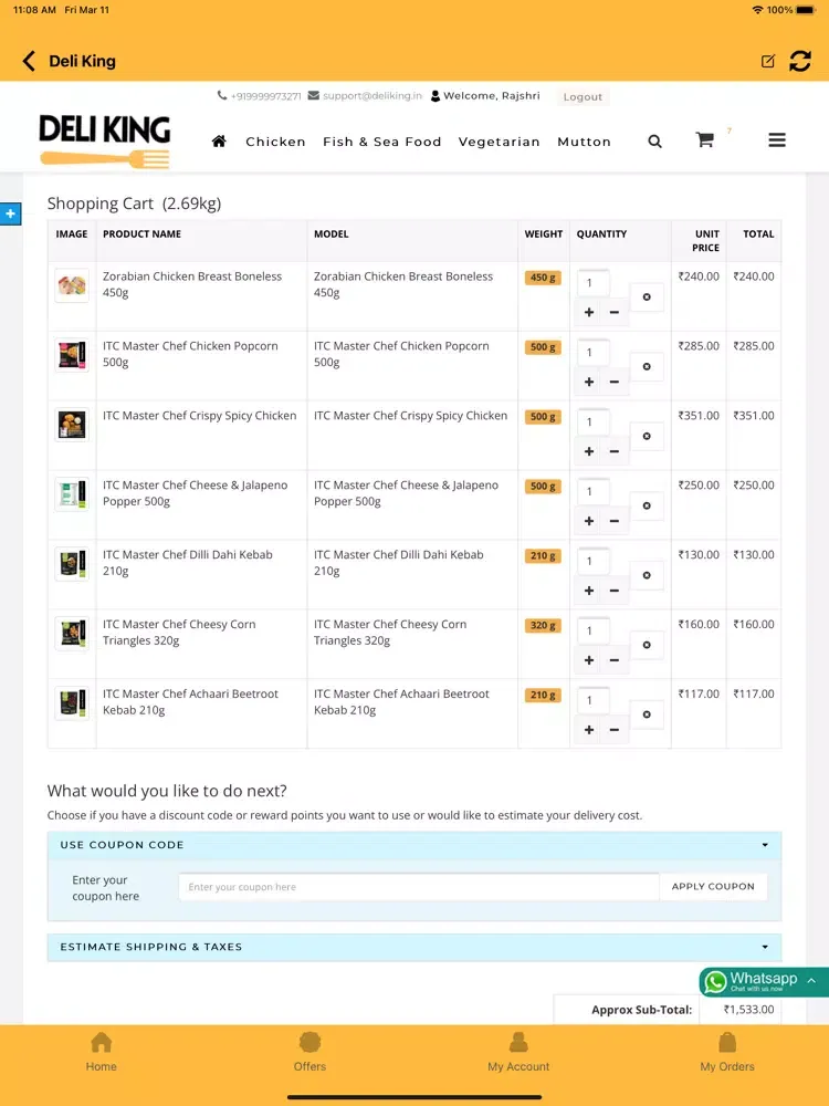 Deli King Online Store iPad 應用截圖