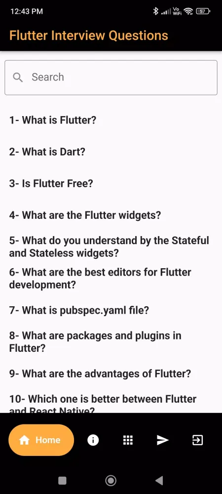 Flutter Interview Question Screenshots