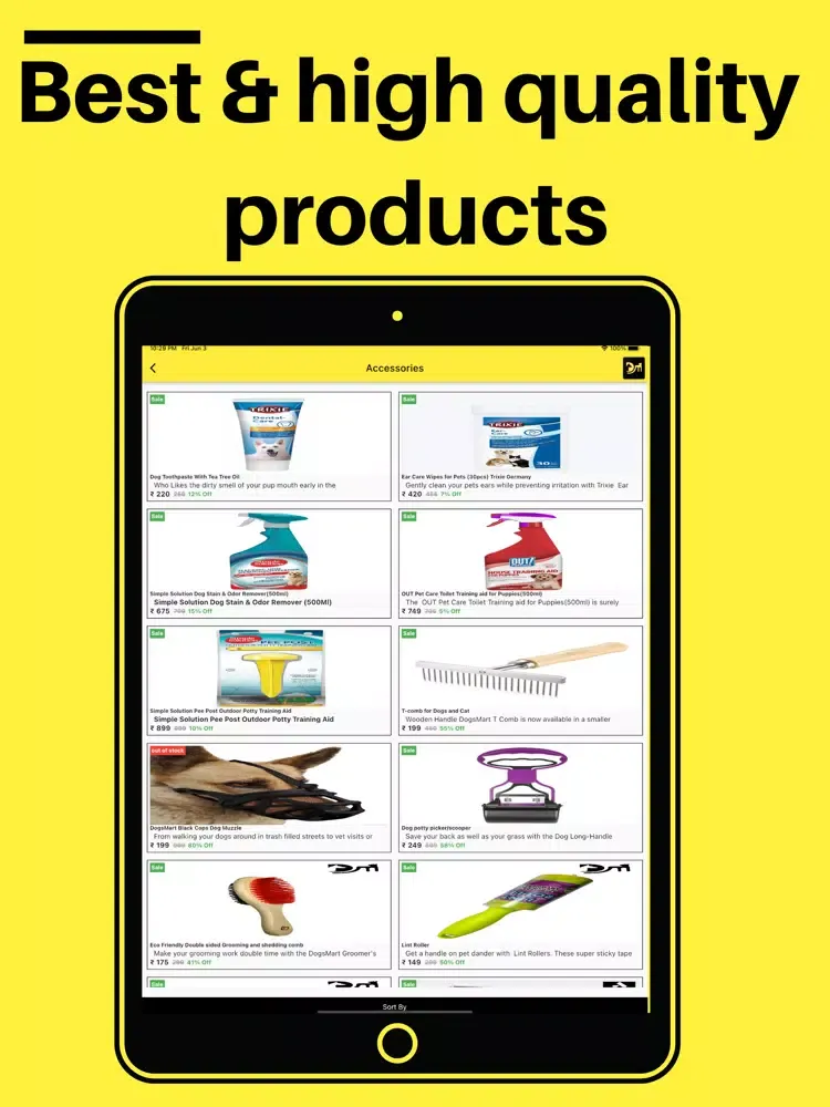 Tangkapan layar DogsMart: Online Pet Store. iPad 