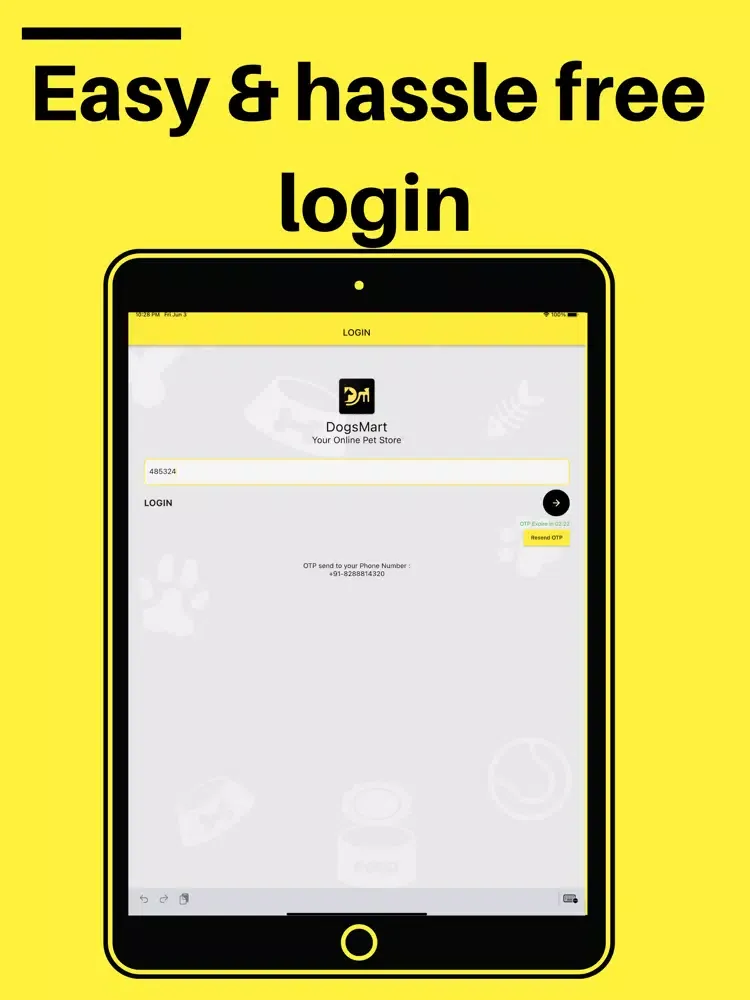 Tangkapan layar DogsMart: Online Pet Store. iPad 