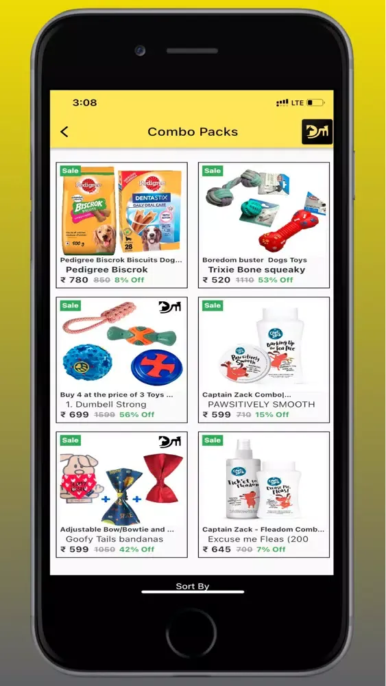 Tangkapan layar DogsMart: Online Pet Store.