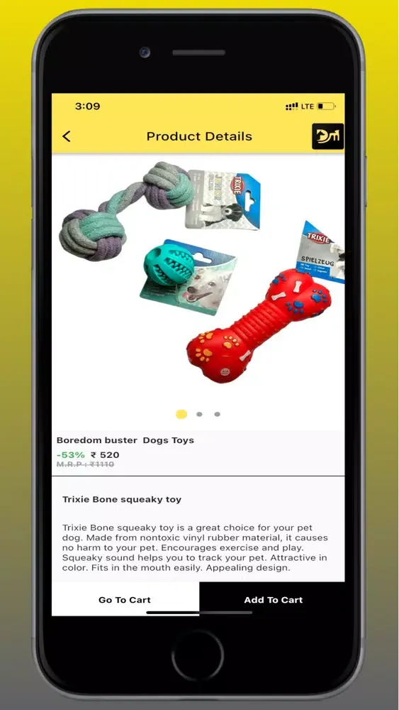 Tangkapan layar DogsMart: Online Pet Store.