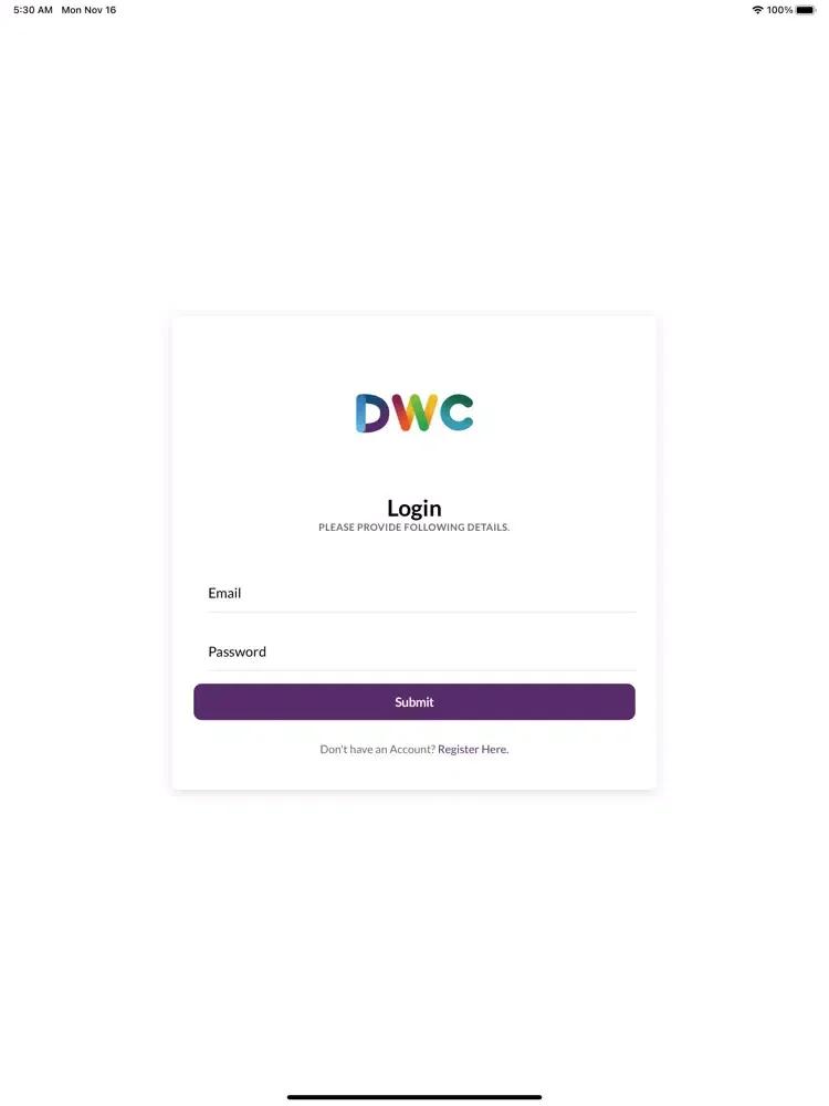 DWC 24x7 iPad  স্ক্রিনশট