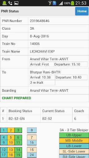 ภาพหน้าจอของ eRail.in Railways Train Time T