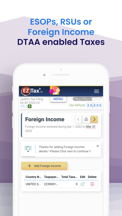 Income Tax Filing App | EZTax Ekran Görüntüleri