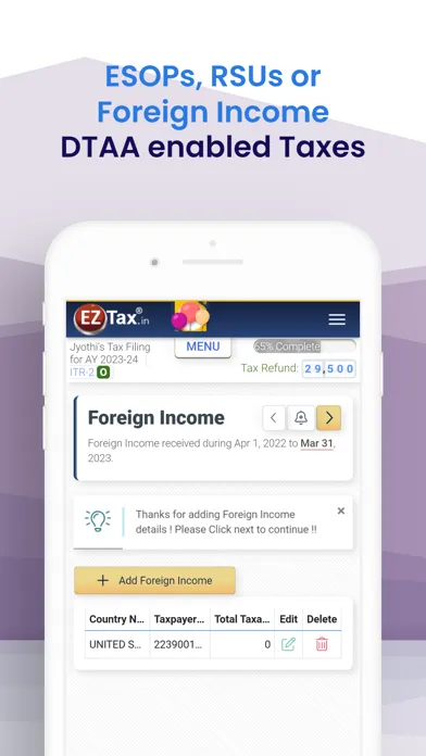 Income Tax Filing App | EZTax スクリーンショット