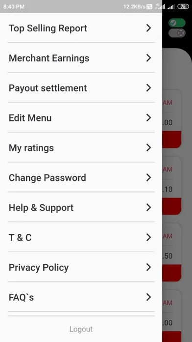 Flyer Eats - RESTAURANT APP Screenshots
