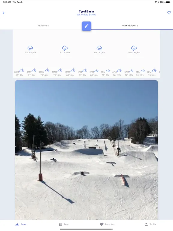 ภาพหน้าจอของ Ullr - Terrain Park Reports iPad 
