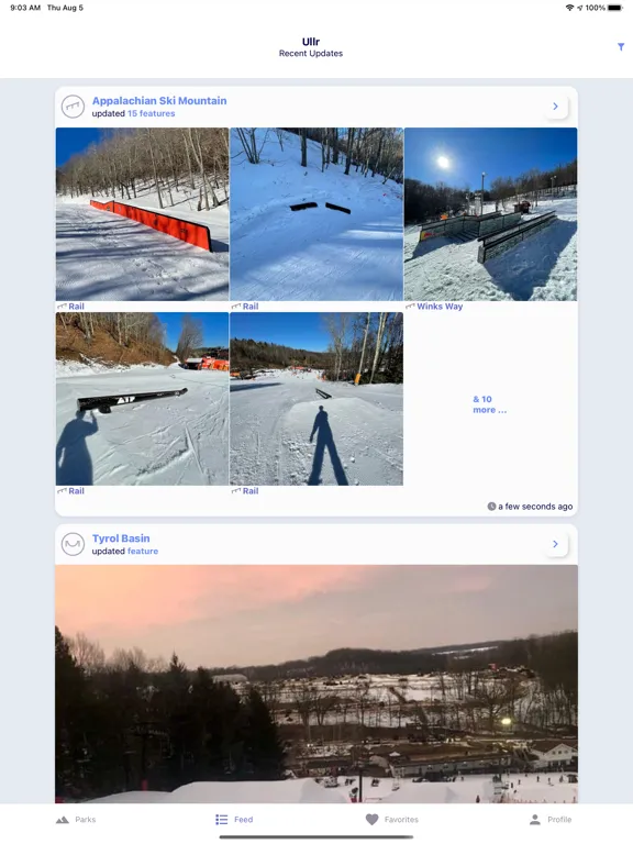 ภาพหน้าจอของ Ullr - Terrain Park Reports iPad 