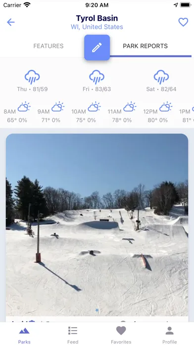 ภาพหน้าจอของ Ullr - Terrain Park Reports