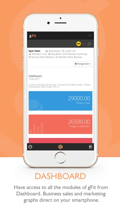 gFit - Club and Gym Management Software स्क्रीनशॉट