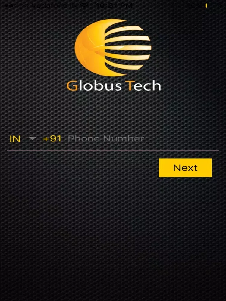 Tangkapan layar Globustech OTT Dialer iPad 