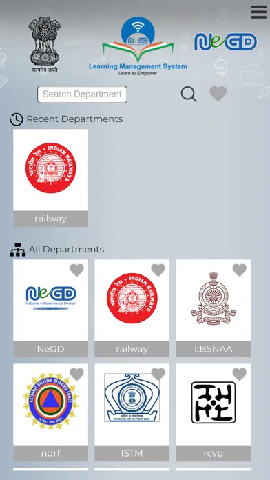 Captures d'écran de NeGD LMS
