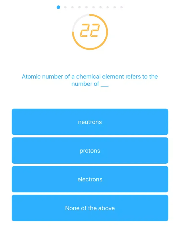 Capturas de pantalla de Amazing Science Quiz iPad 