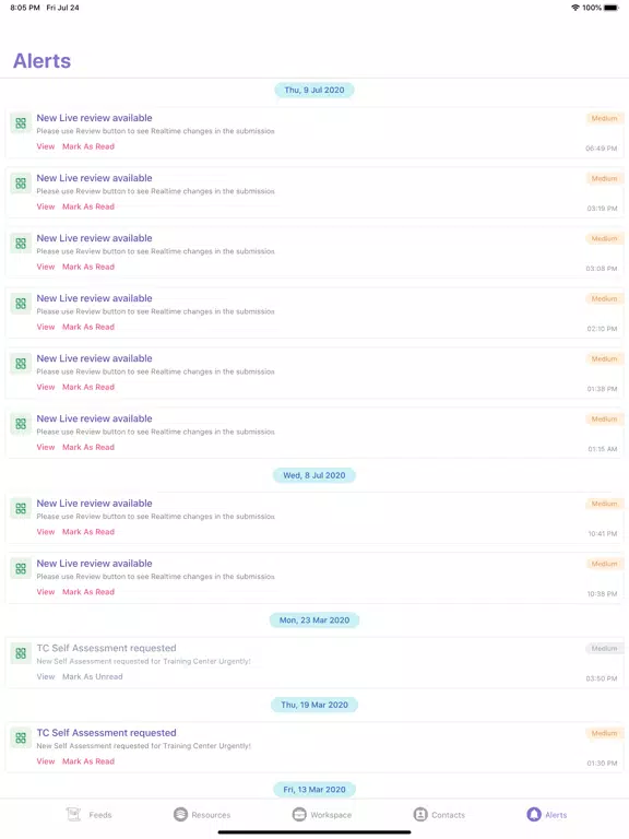 Tangkapan layar Policeman App iPad 